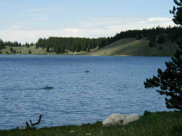 Meadowlark Lake at Big Horn Mountain Resorts along U.S. Highway 16.